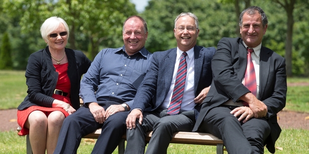 Madeline Gunn, Peter Gall, John Heyes and Salvatore Garguliano. Photo / Brett Phibbs