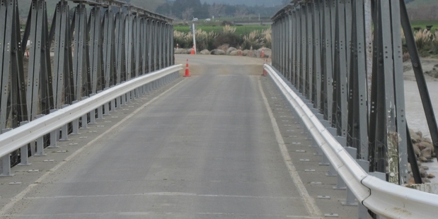 SOUND FOR NOW: The Limeworks Bridge on Waiinu Beach Rd was fixed after the 2015 flood.PHOTO/FILE