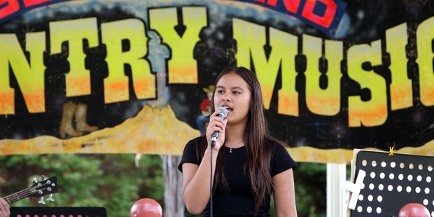 Anahera Herewini Waiariki, 13, had the audience tapping their toes. Photo / Ben Fraser