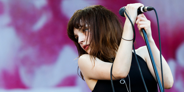 Lauren Mayberry of the band Chvrches, one of Laneway's headline acts this year. Photo / Getty Images