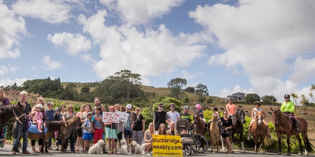 Blackbridge Rd residents have started a society to protest the landfills. Photo / Greg Bowker