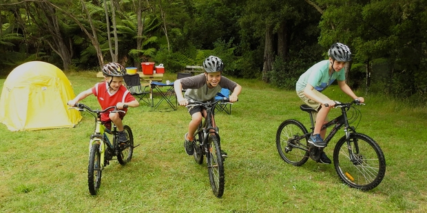 From left, Riley, Ashton, and Darcy Kusabs.