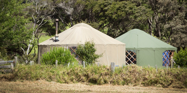 Miriama Kamo's house consisted of two yurts - Mongolian tents. Photo / Natalie Slade