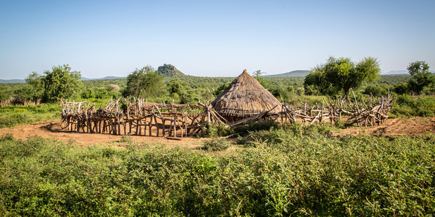 We were considered part of the village and it was not unusual to find two strangers outside your ornay (hut) in the morning chatting away in Hamar. Photo / Guy Needham