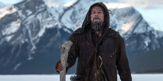 Leonardo Dicaprio as explorer Hugh Glass in the film The Revenant.