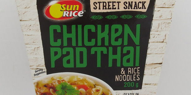 SunRice Chicken Pad Thai and Rice Noodles Street Snack. $3.75 for 200g. Photo / Supplied