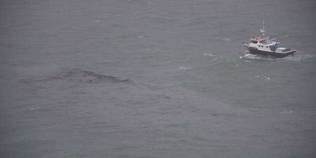 The scene after the Pee Jay 5 was destroyed by fire off Whakatane. Photo / Bay of Plenty Times