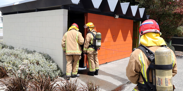 OUT OF ACTION: A fire which damaged a toilet block at the Gonville Domain yesterday is being treated as suspicious.