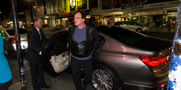Quentin Tarantino arrives at a private after party following the premiere. Photo / Jason Oxenham