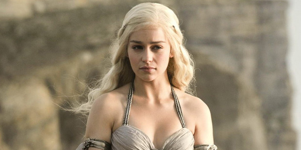 Emilia Clarke as Daenrys in the television series Game of Thrones.
