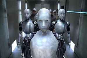 A scene from the movie I, Robot. Digitally Enhance Photo Supplied / Getty Images.