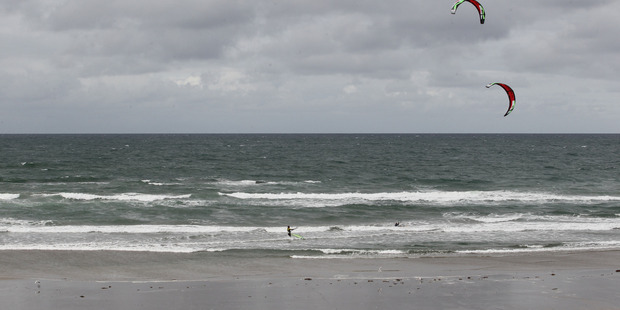 Work to remove the artificial surf reef at Tay St started in September 2014. Photo/File