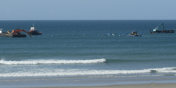 Mount Surf Reef being built near Tay Street. Photo/file