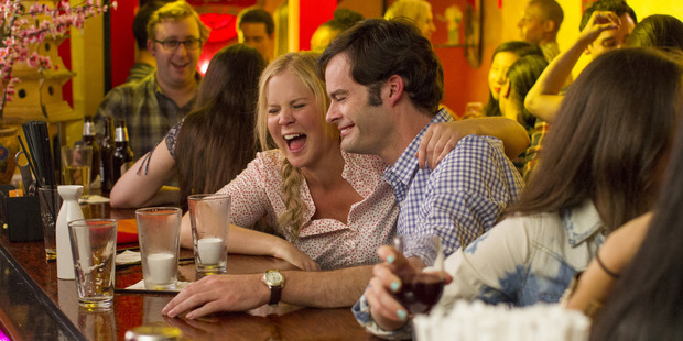 A scene from the movie Trainwreck starring Amy Schumer and Bill Hader.