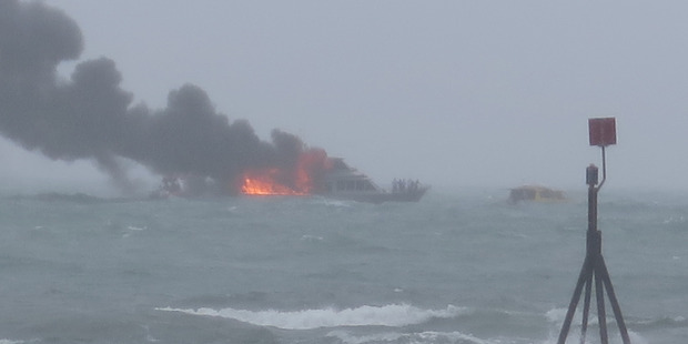 Investigators are looking into what caused the PeeJay V to catch fire. Photo / Katee Shanks