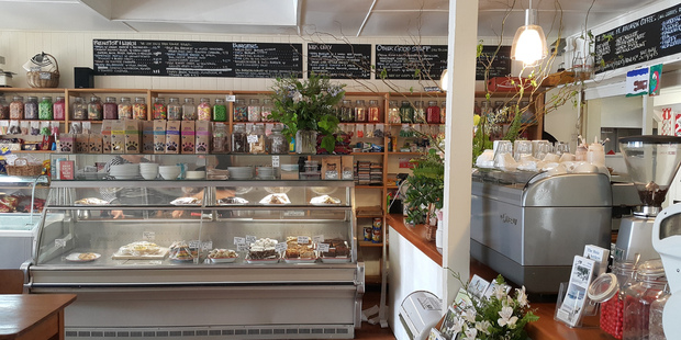 The Huia Foodstore sell coffee, delicious food, groceries, even second-hand books. Photo / Supplied