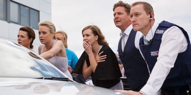 A scene from last year's cliffhanger final episode of Shortland Street.