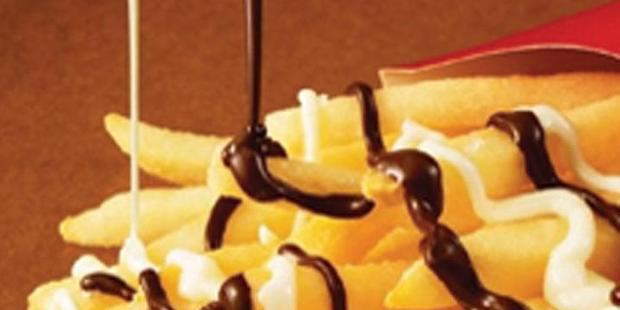 A sneak peek of what the McChoco Potato looks like. Photo / McDonald's