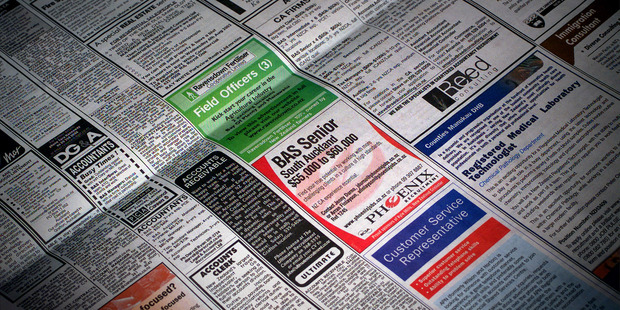 Job listings are up in Wairarapa. PHOTO/FILE