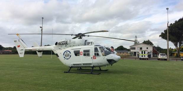 The girl was stabilised and flown to hospital. Photo / Supplied by Palmerston North Rescue Helicopter
