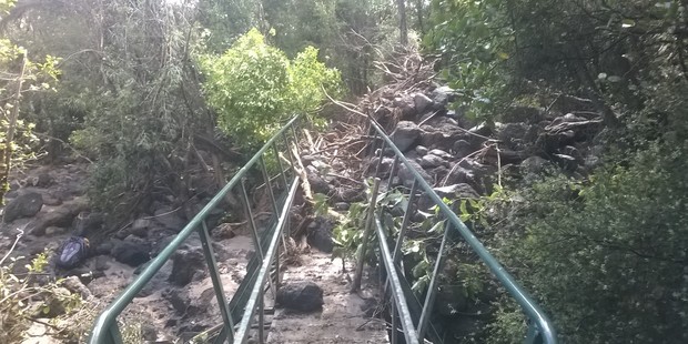 Extreme weather conditions caused substantial damage to the Tongariro Alpine Crossing. Photo / Supplied via DoC