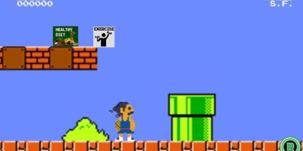 Steven Adams is the star of a new Super Mario Bros. parody in which he must rescue Kevin Durant from the evil Golden State Warriors. Photo / The Ringer