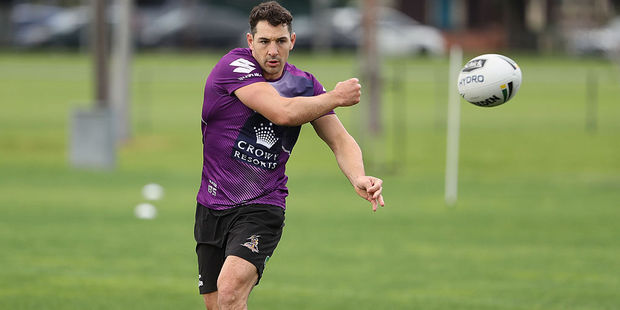Billy Slater of the Melbourne Storm at training. Photo / Getty