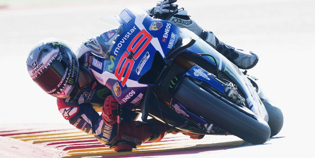 Jorge Lorenzo during qualifying of the MotoGP of Spain. Photo / Getty Images