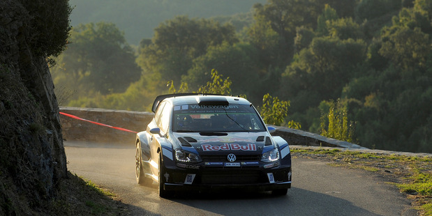 Sebastien Ogier during the Shakedown of the WRC France. Photo / Getty Images