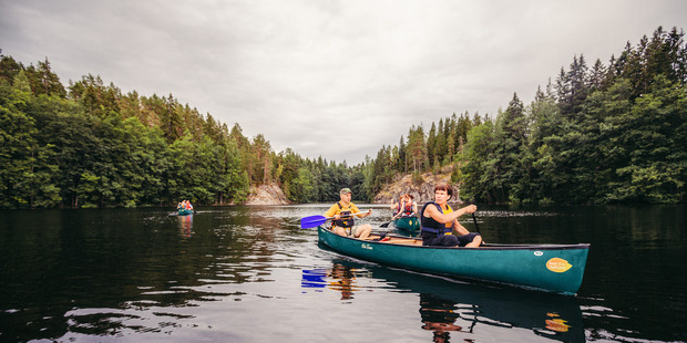 Canoeing in Nuuksio National Park, Finland. Photo / Outdoors Finland, Creative Commons license