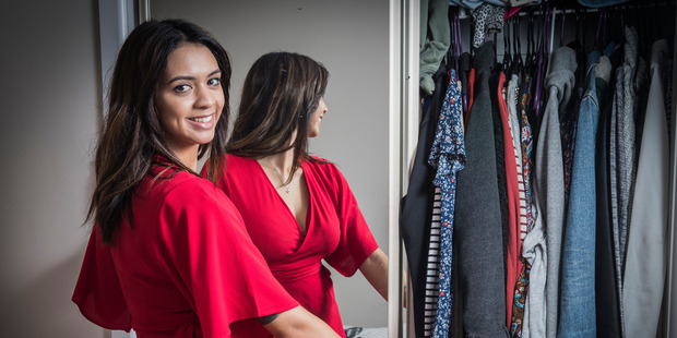 Makeup artist Aneeqah Jacobs will be looking for that special dress for a special night out after queueing for hours before H&M opens at Sylvia Park. Picture / Greg Bowker