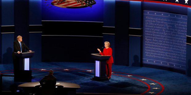 It's thought up to 100 million viewers tuned in to today's historic debate. Photo / AP