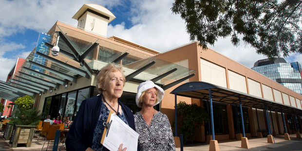 Last year, Rosemary Michie (left) and Anita Stanley, put together a petition to stop plans to build a new children's health hub and combined library facility.