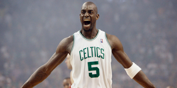 Kevin Garnett will long be remembered as one of the NBA's toughest competitors. Photo / AP
