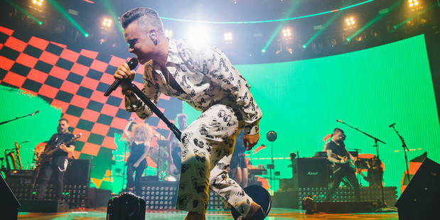 Robbie Williams performs at the Apple Music festival in London. Photo/Apple Music