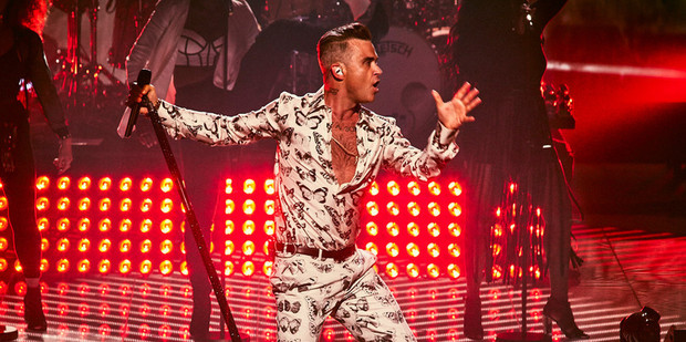 Robbie Williams performs at the Apple Music festival in London. Photo/Apple Music