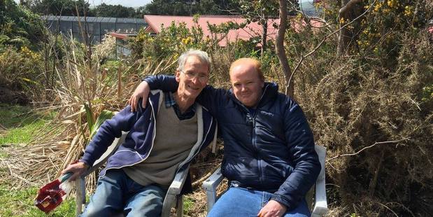 Ashley Peacock (right) with his father Dave. Photo / Supplied