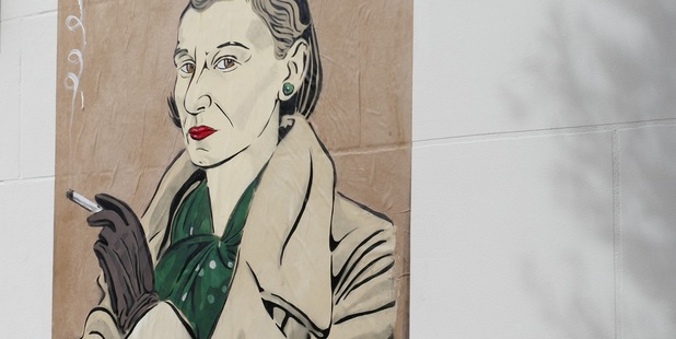 WELCOME HOME: Painter Rita Angus, who was born in Hastings, has re-emerged as street art. PHOTO SUPPLIED