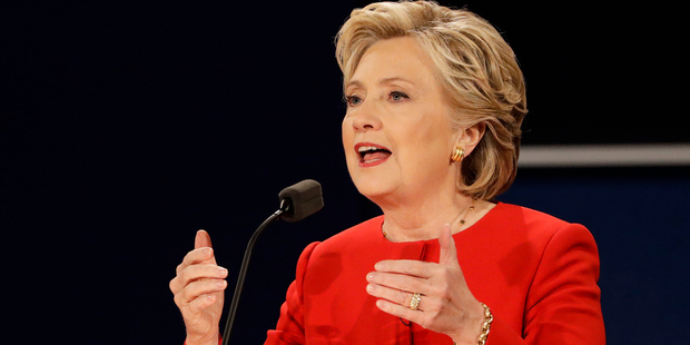 Democratic presidential candidate Hillary Clinton used Trump's stubbornness against him in last week's debate and hassled him about his tax returns. Photo / AP