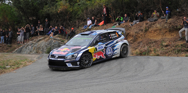 Sebastien Ogier during Day Two of the WRC France. Photo / Getty Images
