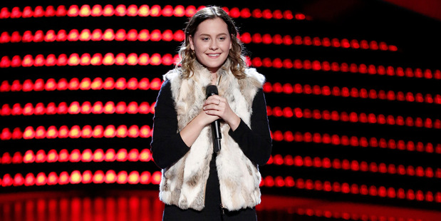 Natasha Bure during her blind audition on The Voice. Photo / Supplied
