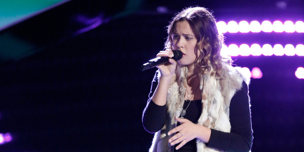 Natasha Bure at The Voice blind audition. Photo / Supplied
