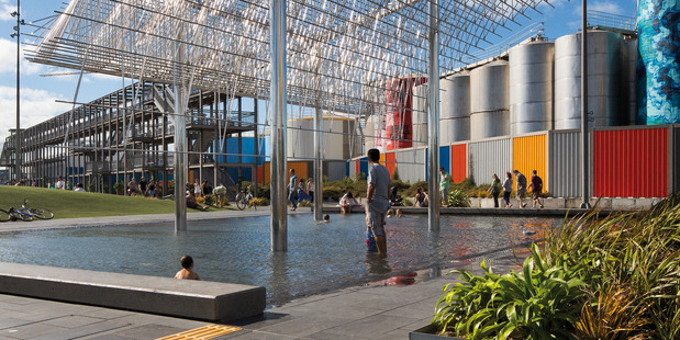 Wind Tree, produced after the 1971 Auckland International Sculpture Symposium, was installed in QEII Square in 1977 then, in 2011, found a new homeat the Wynyard Quarter. Photo: Patrick Reynolds.