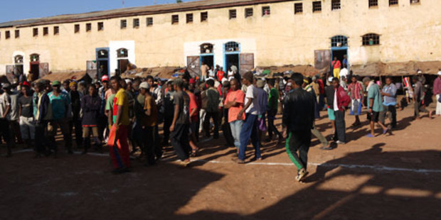 Antinimora Prison - a revolting place originally built for 800 prisoners, but more than 3,000 prisoners are jammed into the ramshackle complex.