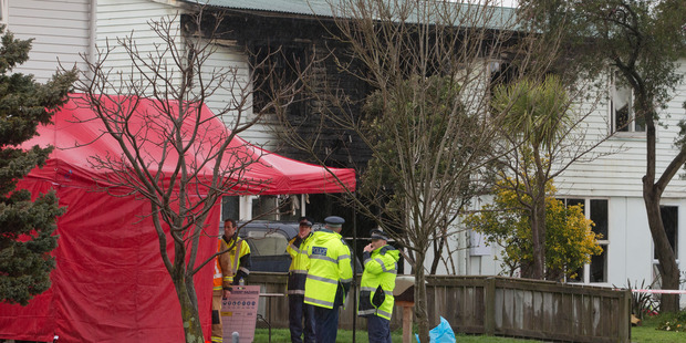 The two-storey state house unit in Exeter Cres, Palmerston North, was gutted by fire. Photo / File