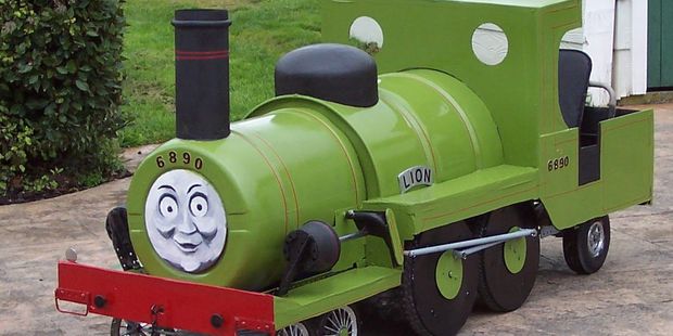 The little engine that could: Alan Holmes' entry in the Pahiatua trolley derby at the end of October.