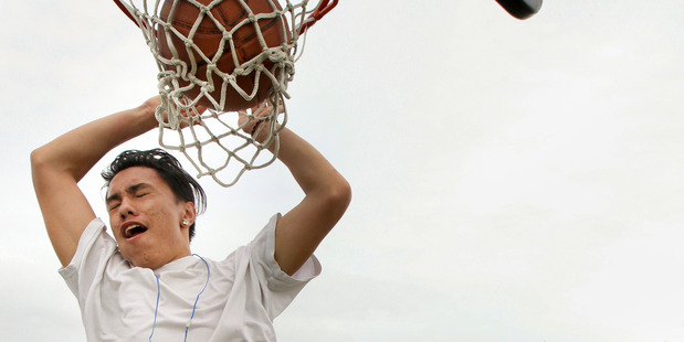 HBT16255402.JPG
JUMP START: Darius Tuhiwai, of Flaxmere, jumps Gabriel Pahuru, of Moteo, shooting hoops at the Aotearoa Morehu Day festival in the Napier Soundshell on Saturday. PHOTO/WARREN BUCKLAND