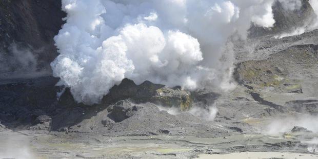 The active gas vent at the back of White Island's crater. Photo / Supplied