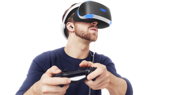 The PSVR headset in action. Photo supplied by Sony.