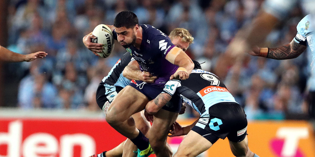 Kiwi prop Jesse Bromwich has been named Melbourne's player of the year for the third consecutive time. Photo / Photosport